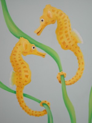 Sea horses in playroom