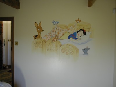 Another view of girls room  mural