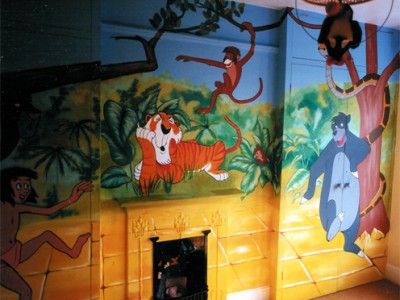 JUngle Book mural in childrens bedroom