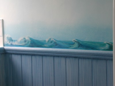 Dragging and painted wave picture border