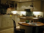 A newly fitted kitchen painted in an egg shell finish