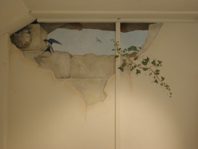 A typical trompe l'oeil mural scene 